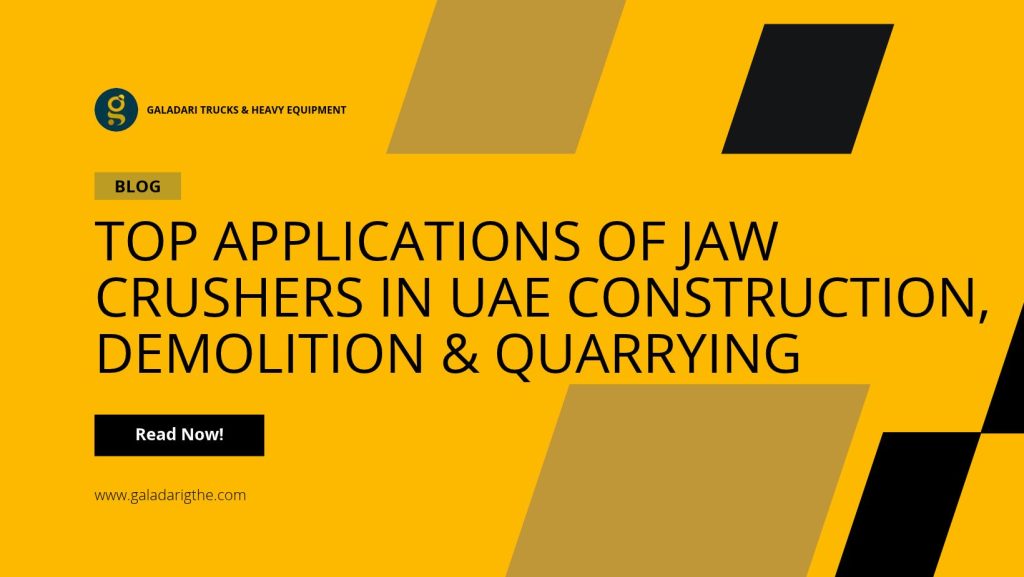 Top Applications of Jaw Crushers in UAE Construction, Demolition & Quarrying